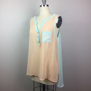 • MINE • Sheer Blue Blouse